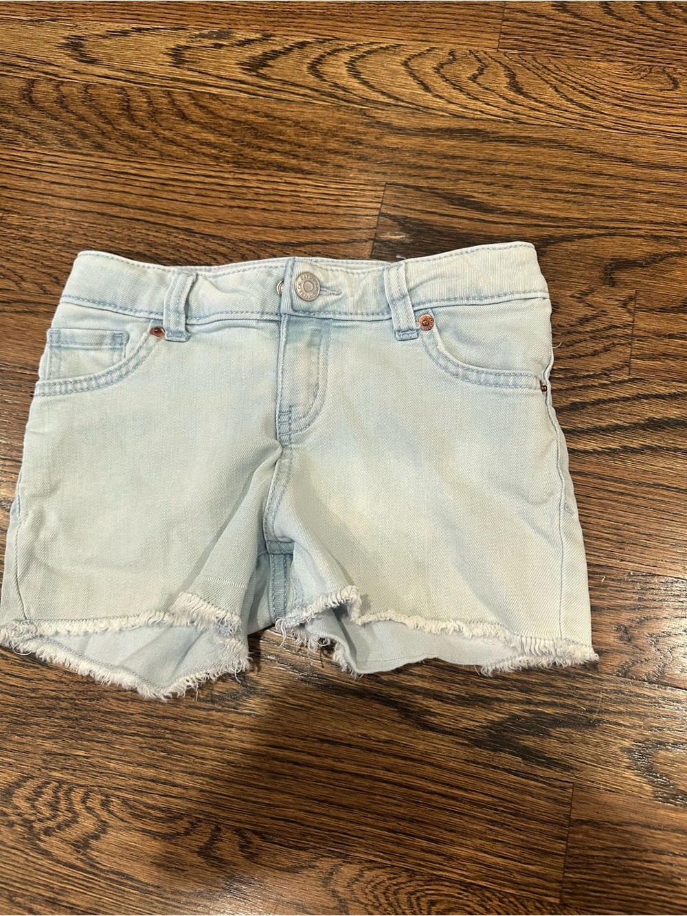 Cat & Jack Light Blue Frayed Hem Denim Shorts